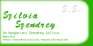 szilvia szendrey business card